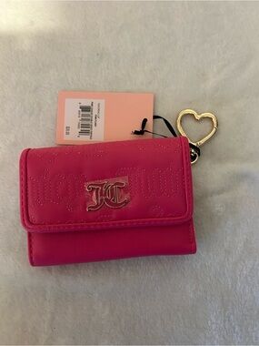 Juicy Couture Pink and Cream Fold-Over Wallet